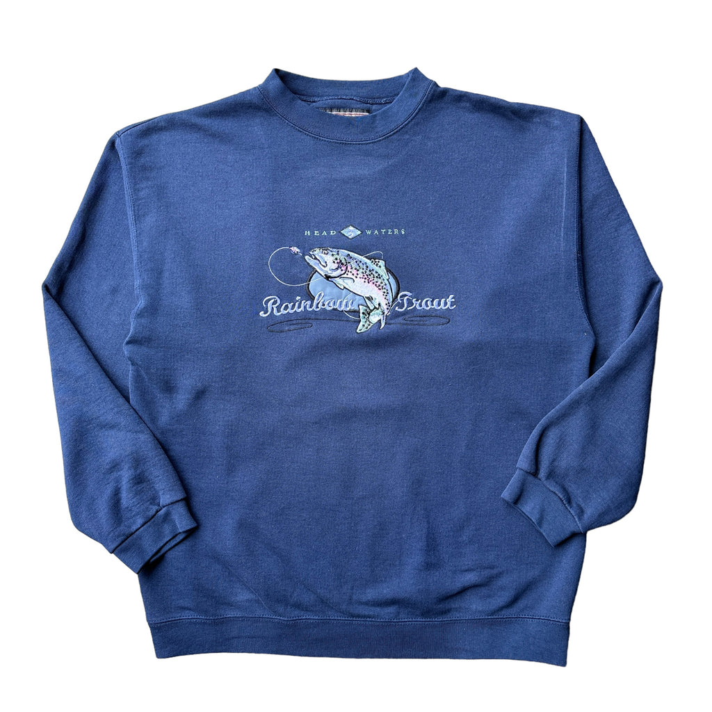 90s Rainbow trout sweatshirt medium