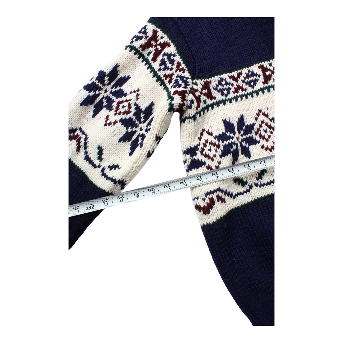 90s Polo Ralph Lauren wool snowflake shawl sweater XS/S