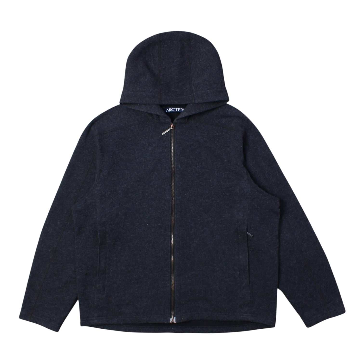 Early 2000s Arc'teryx gothic hoodie wool blend dark grey(black