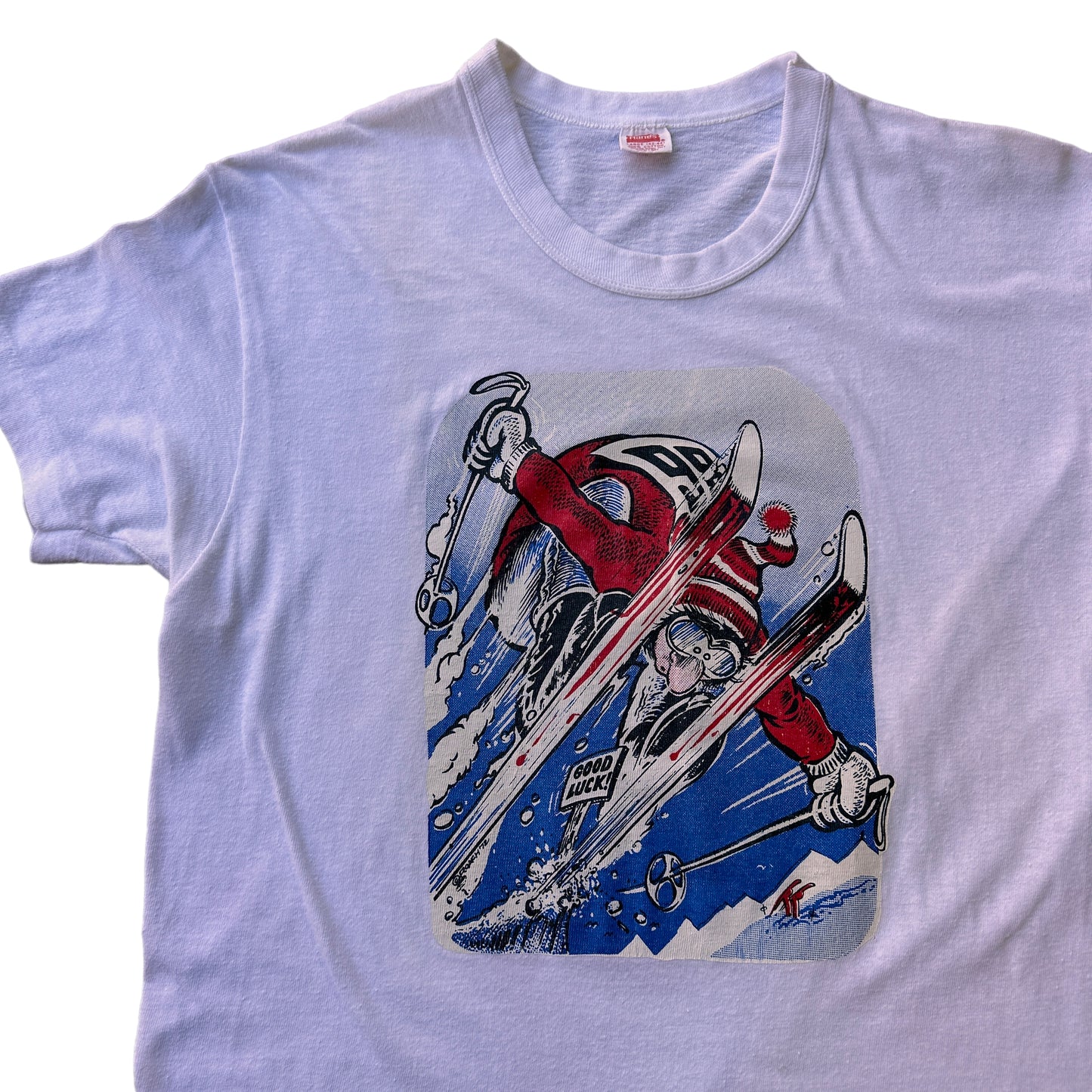 70s Ski jumper tee small