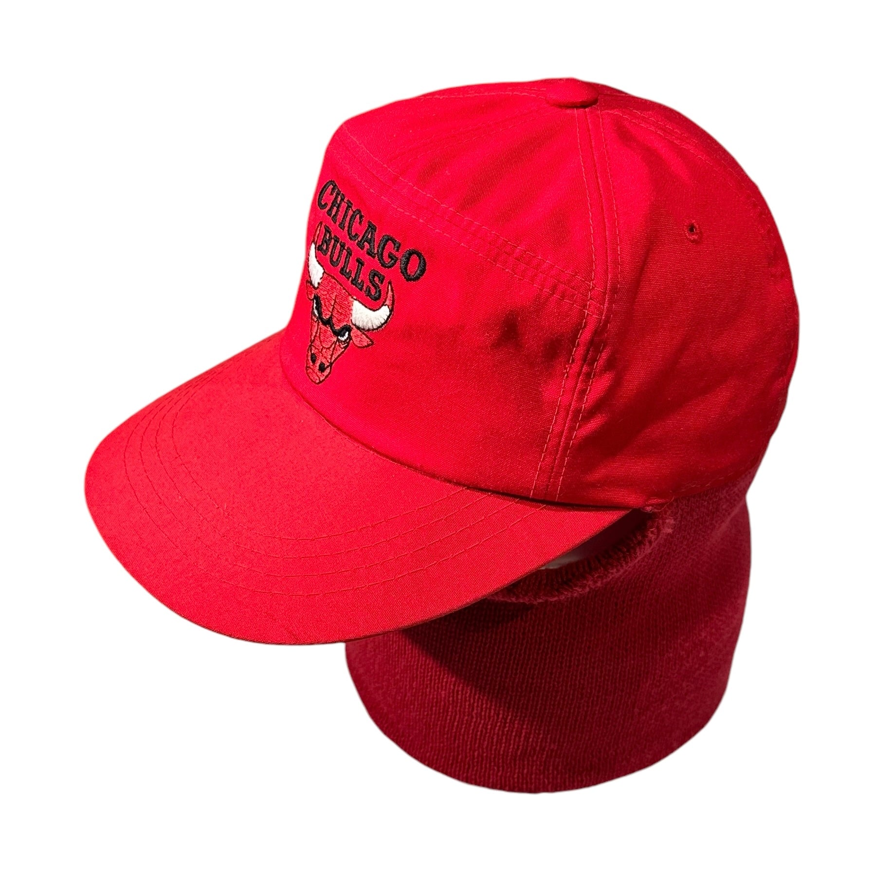 Custom Chicago Bulls Hat Chicago Bulls New Era Wordmark Satin 5950 Fitted Hat  main image 4