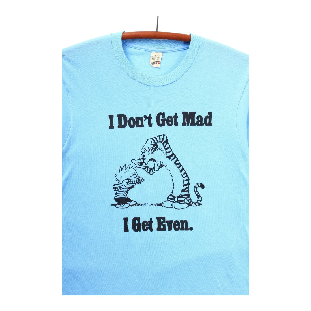 80s Calvin and hobbs i get even tee XSmall