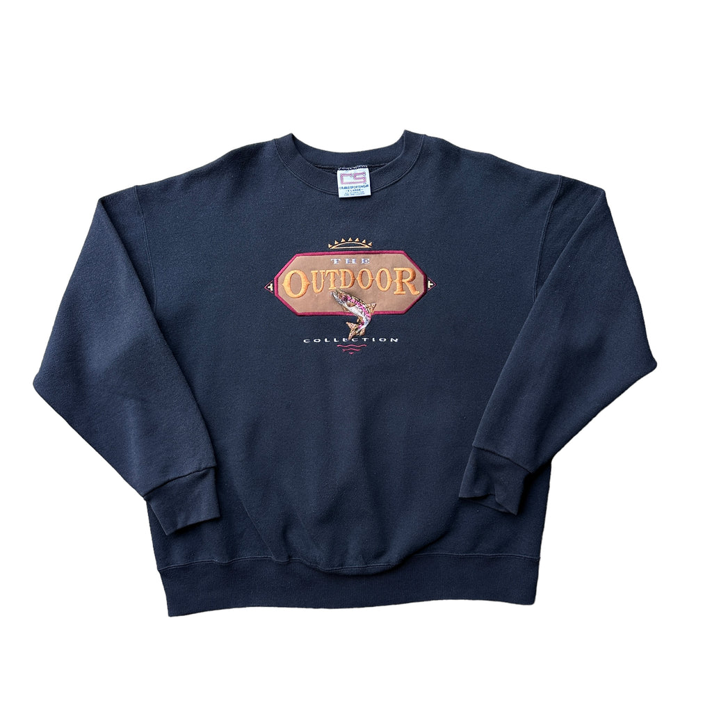 90s Outdoor collection fish sweatshirt XL
