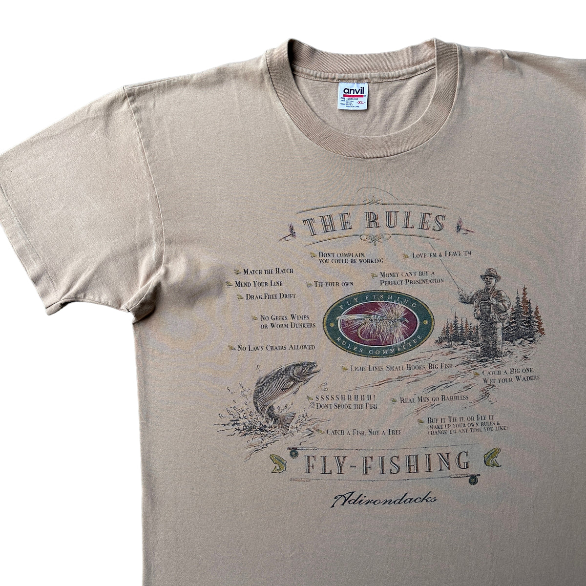 90s Fly fishing rules large fit – Vintage Sponsor