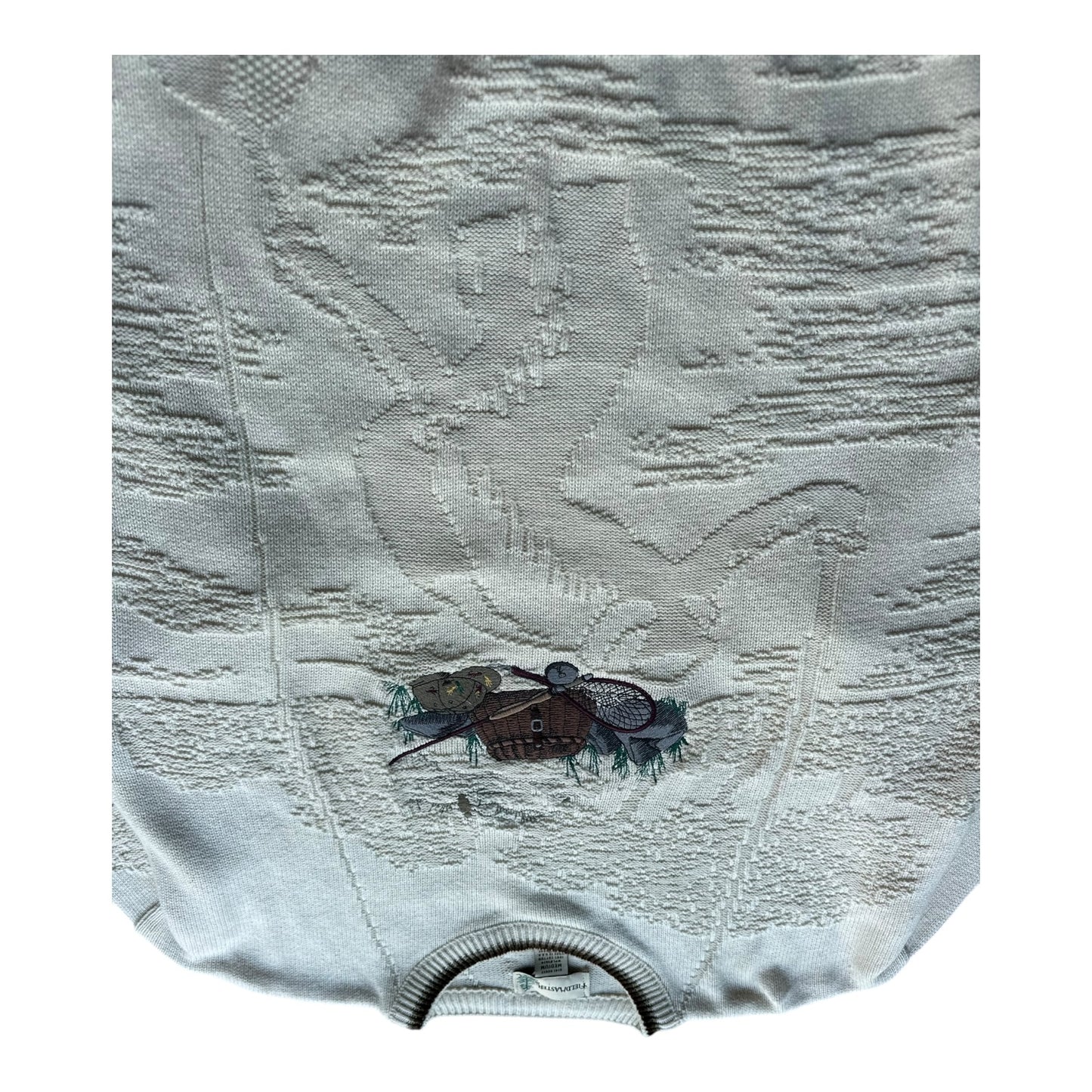 Made in usa🇺🇸 fly fishing knit sweater medium