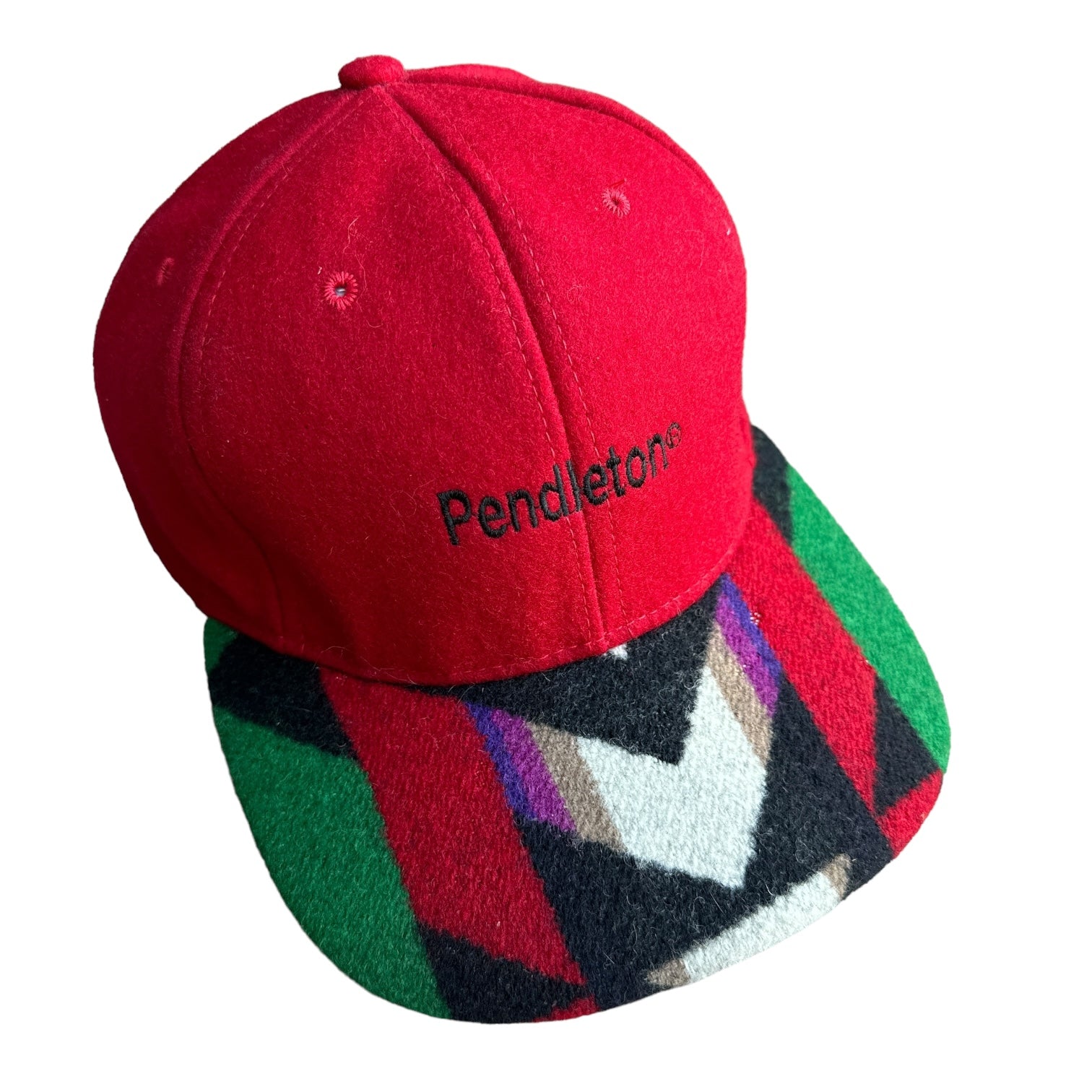 Vintage Wool Hat Old Style Vintage Stripe Knit Hat with Pom main image 2