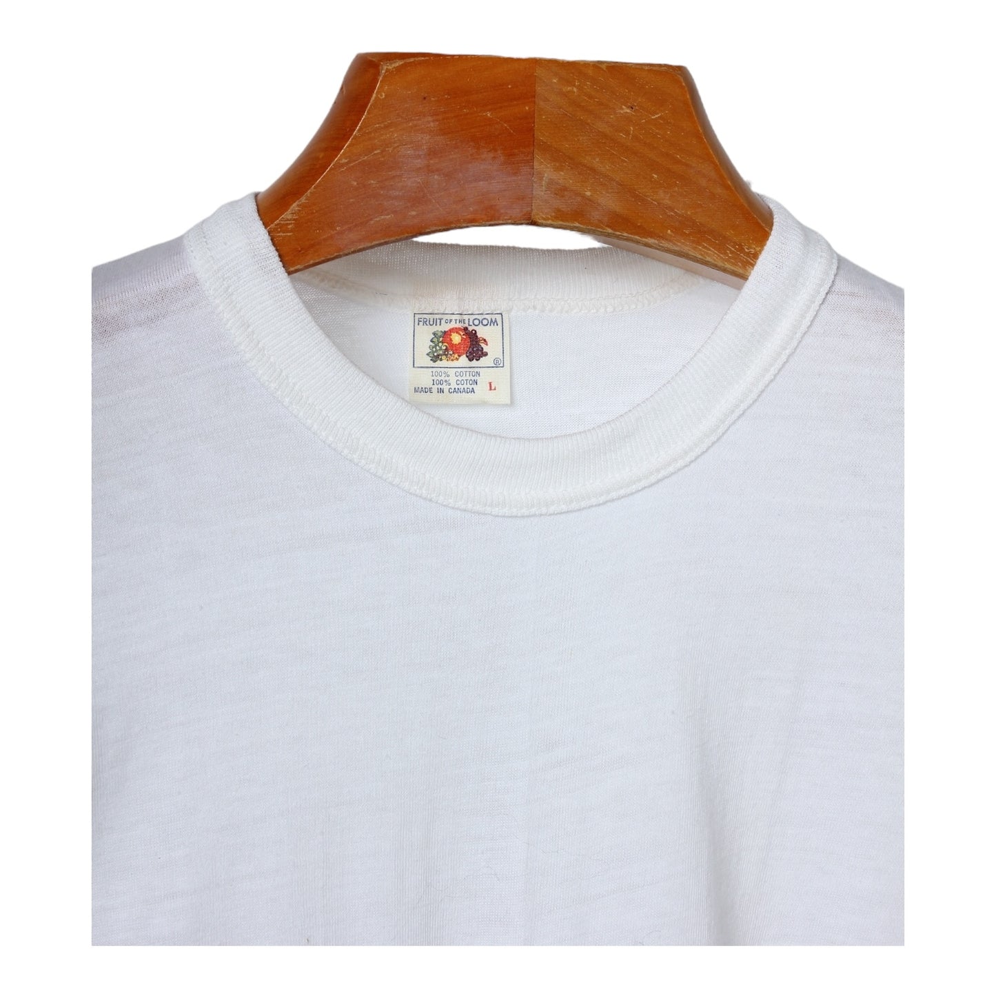 60s Fruit of the loom blank white tee Made in canada🇨🇦 S/M fit