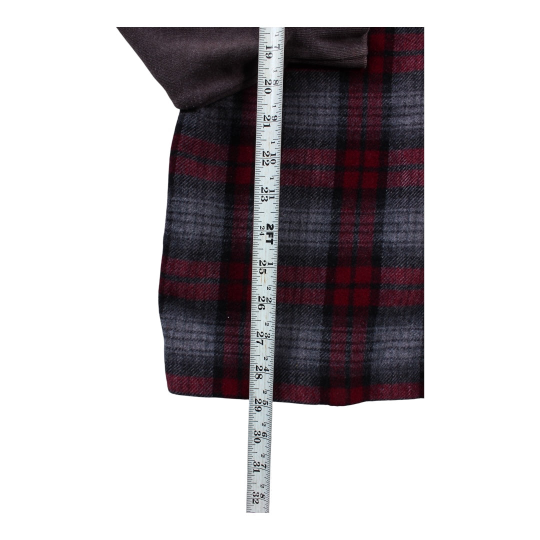 90s J crew wool blend button up hoodie Medium