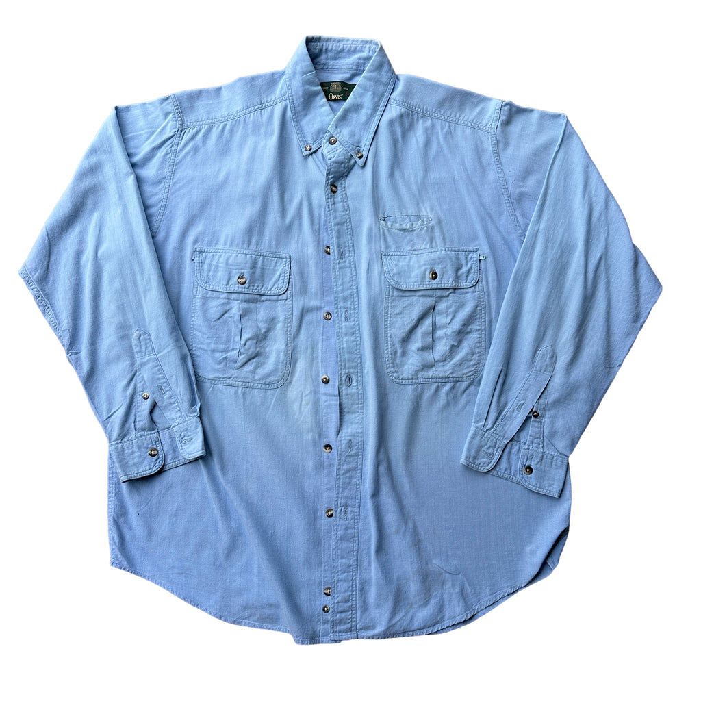 90s Orvis button down light cotton shirt Large