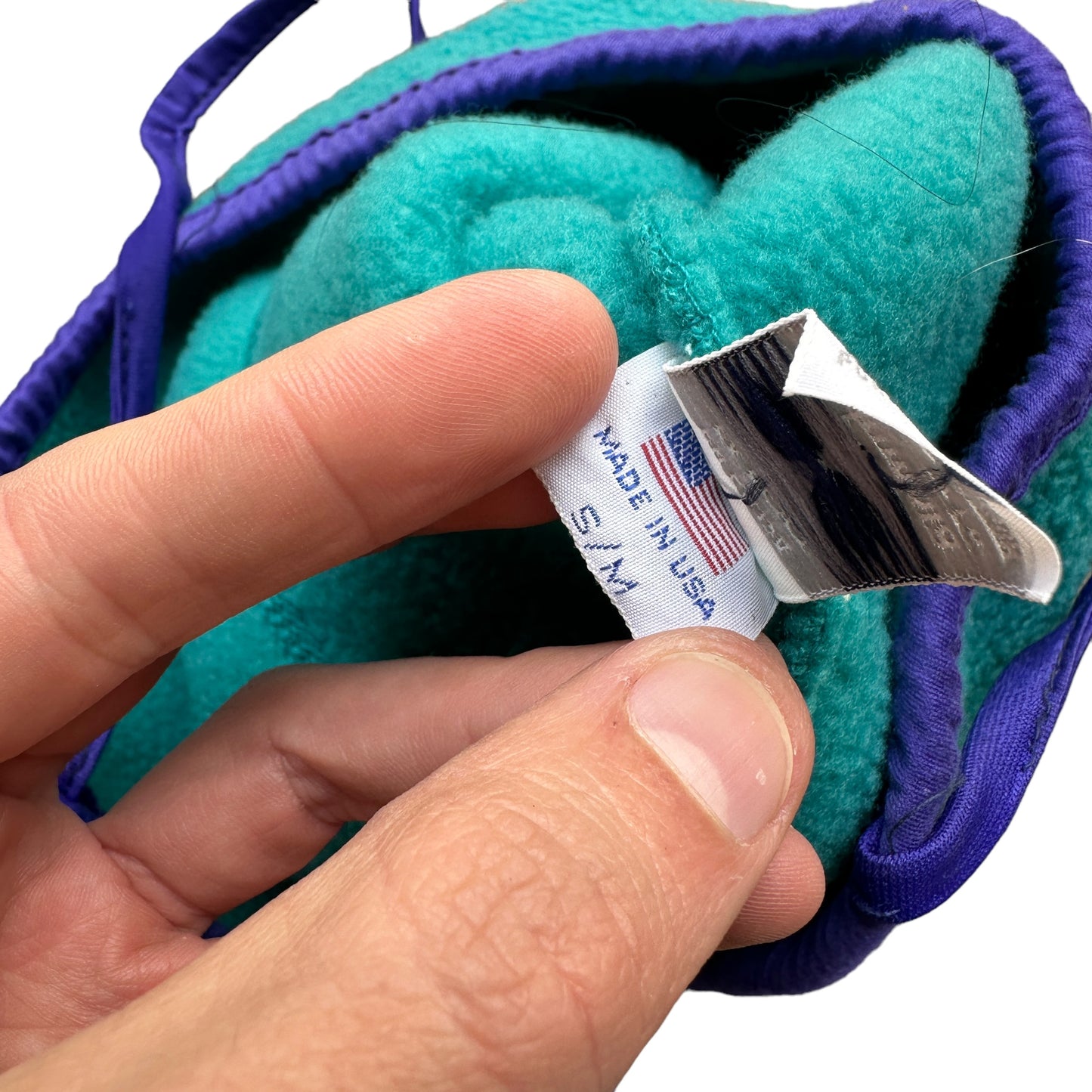 90s Columbia fleece ear flap tassle hat medium fit