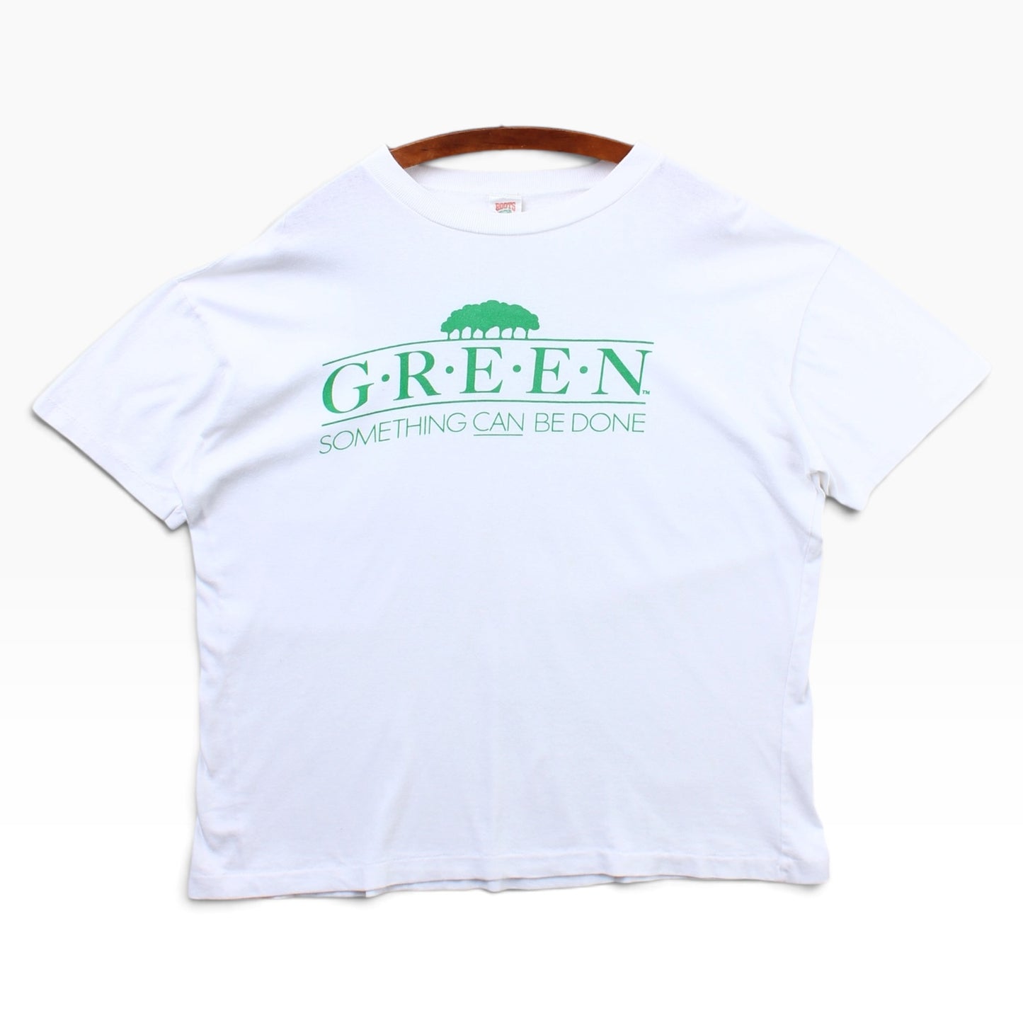 80s GREEN something can be down roots tee L/XL