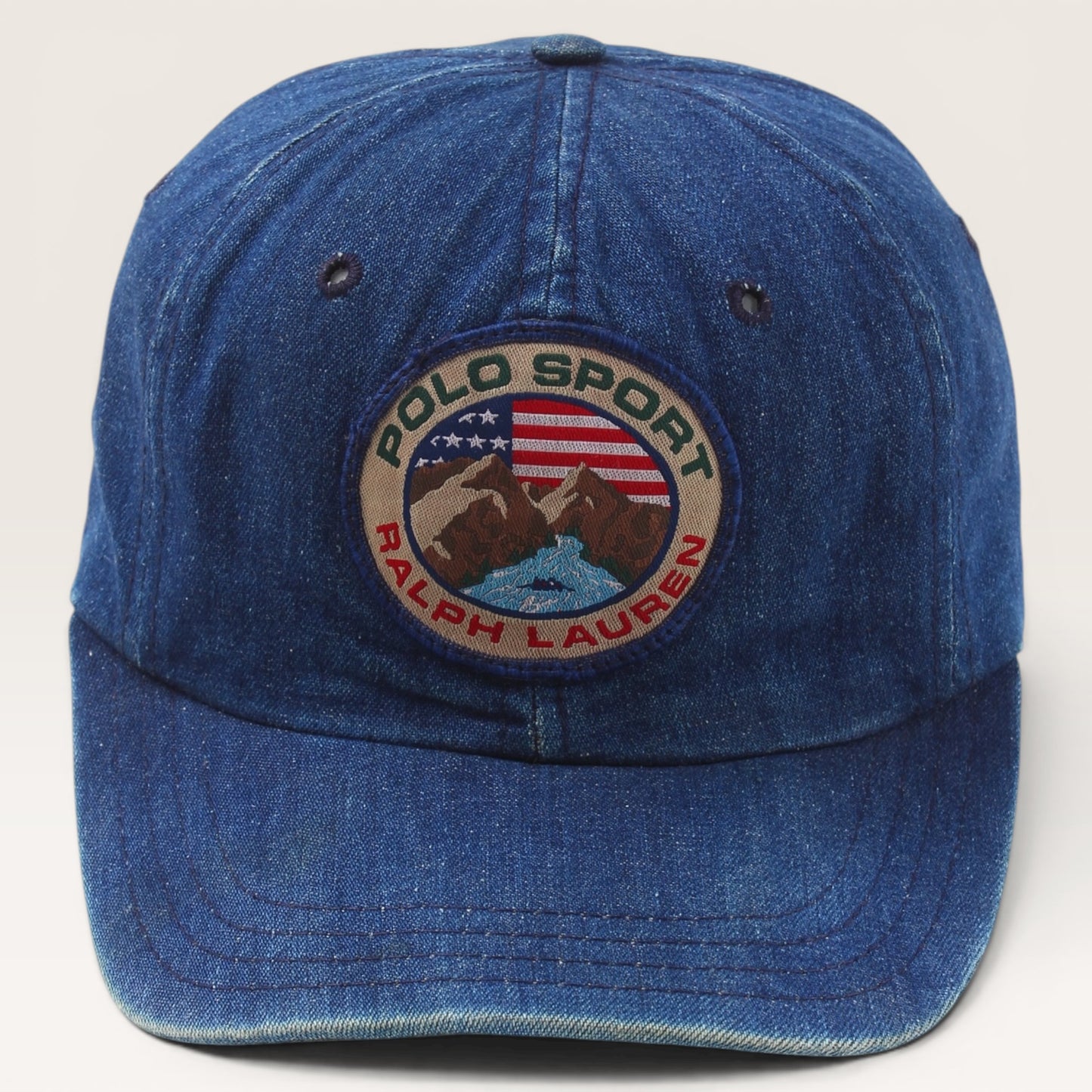 Polo sport mountain flag denim hatXL