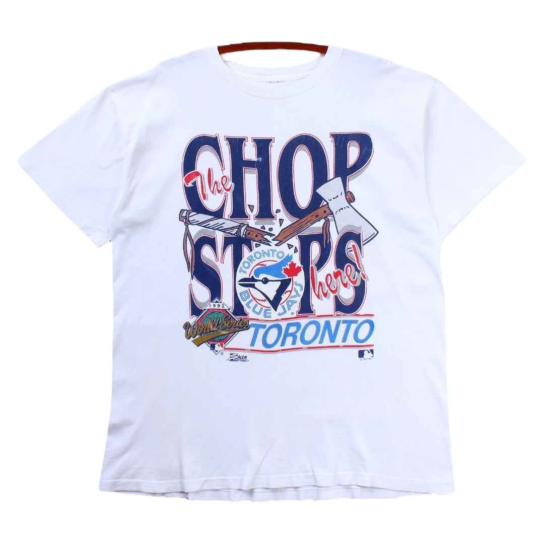 1992 The chop stops in toronto blue jays tee large