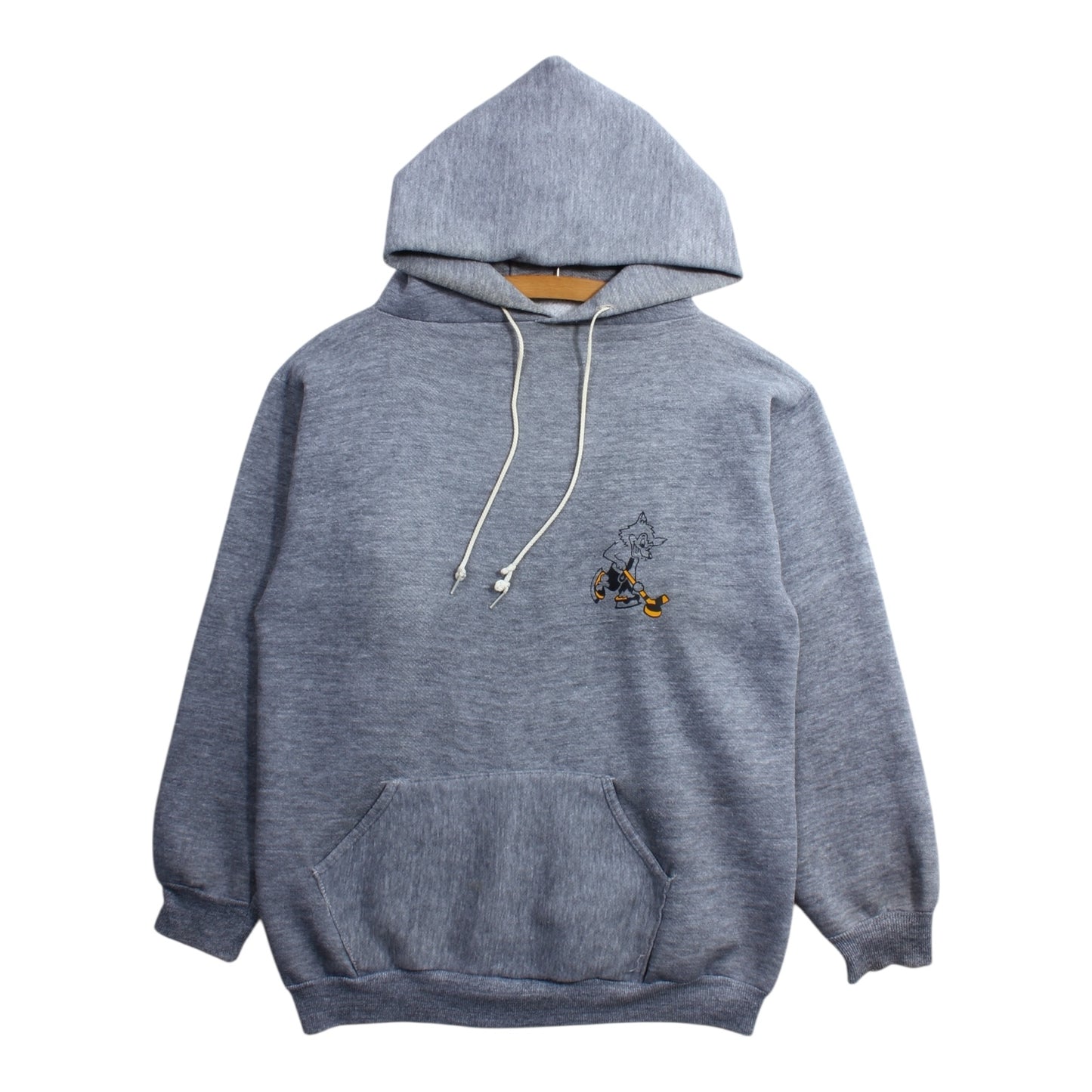 70s Russell wolf hockey hoodie Small