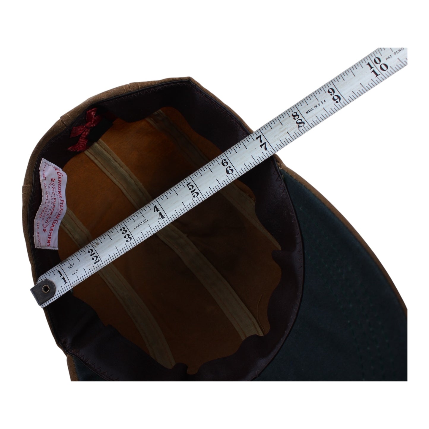 80s Filson long bill waxed canvas hat large