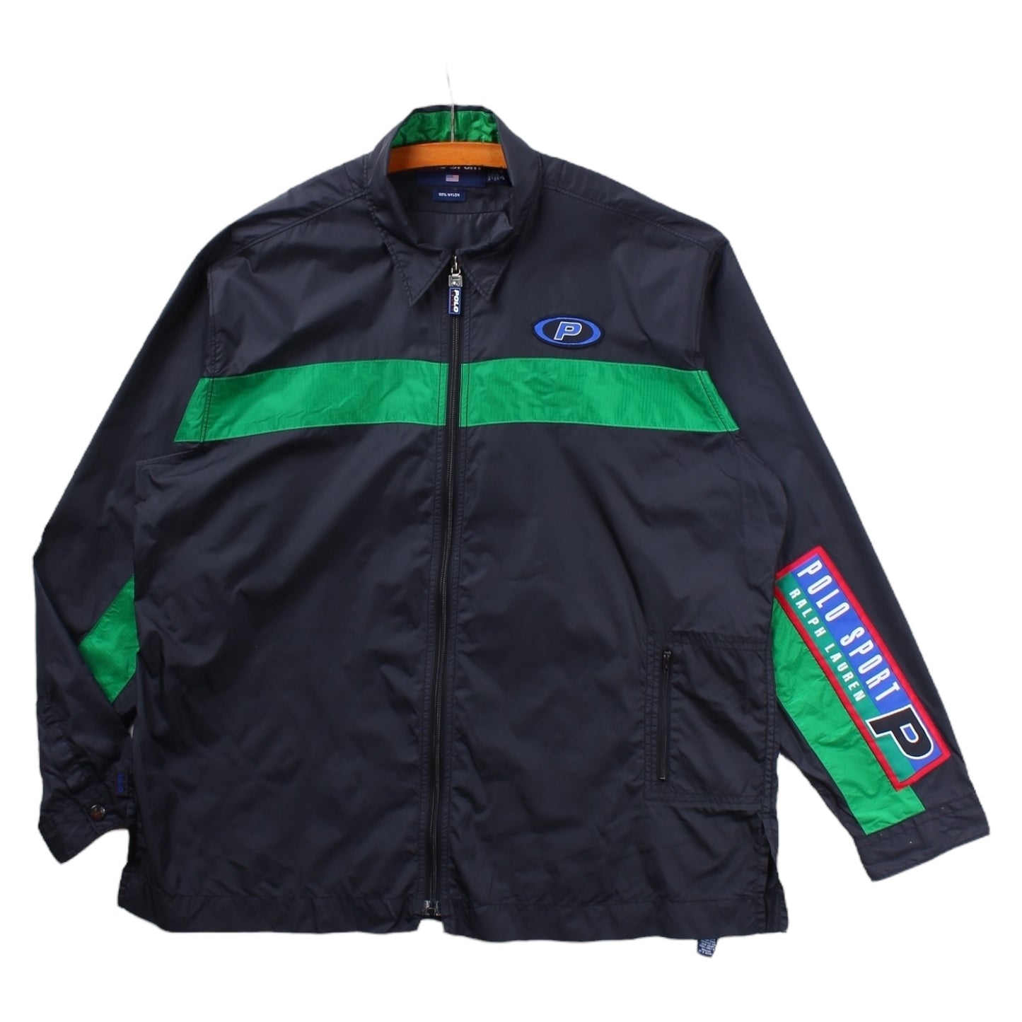 90s Polo sport nylon zip shirt jacket Large