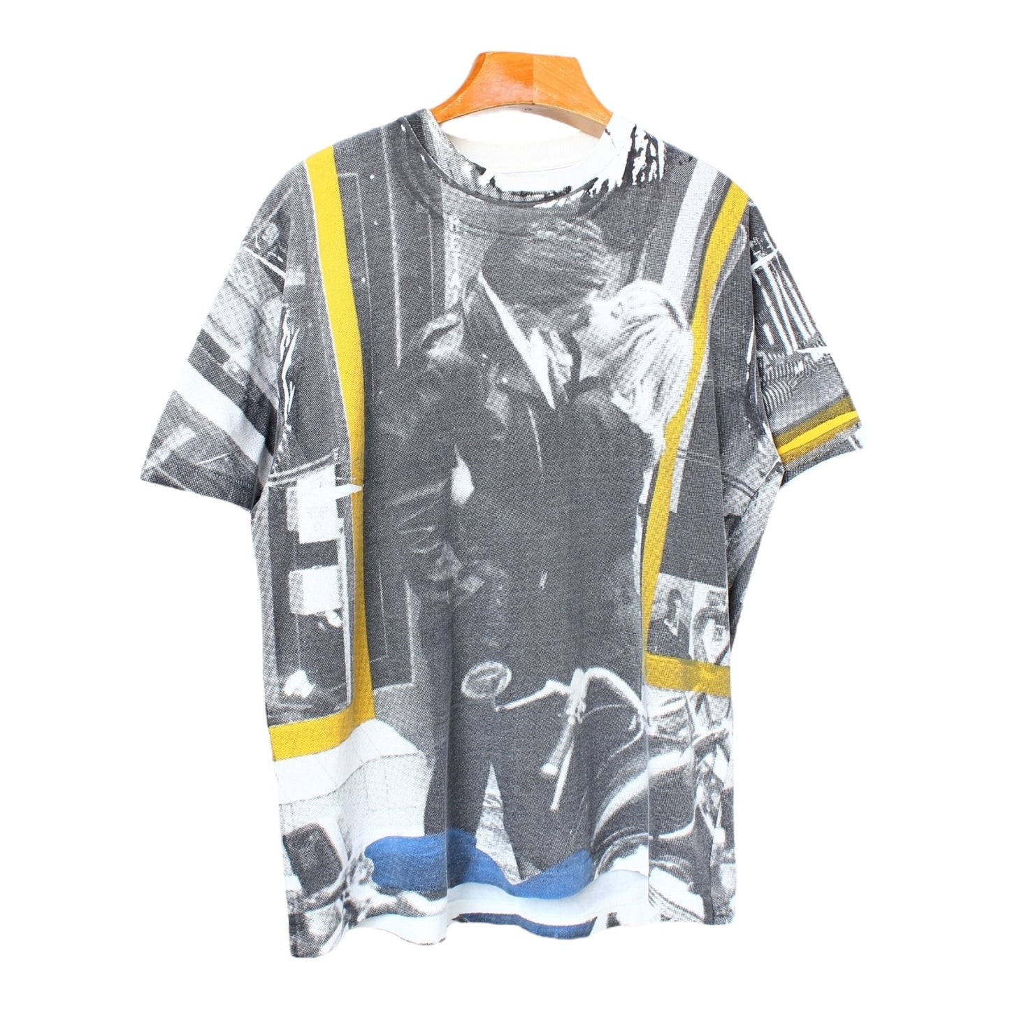 90s All over print girl on the motorcycle mosquito head L/XL