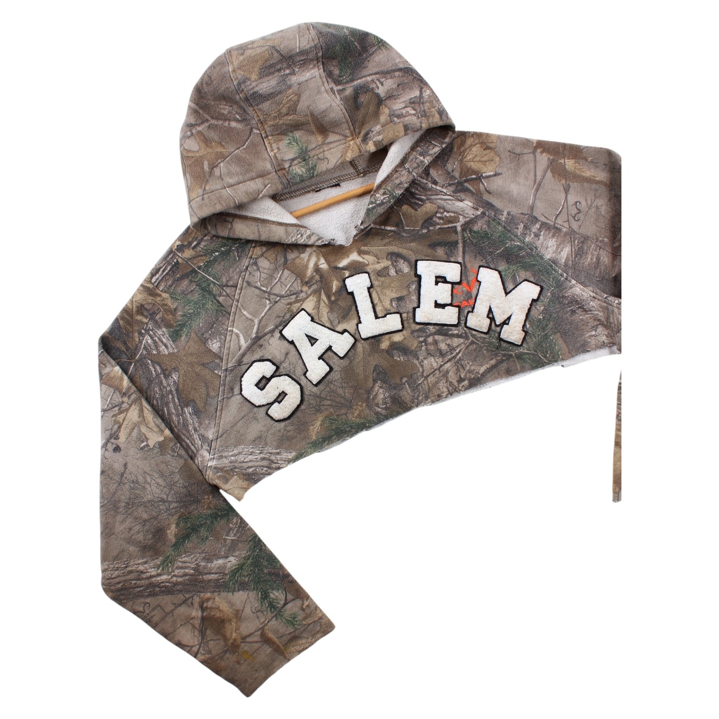 Salem fan made cropped camo hood