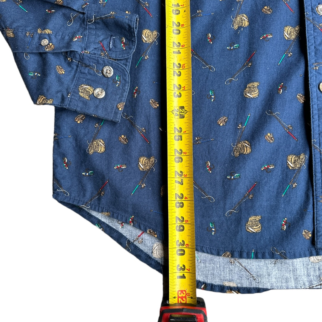 Wrangler fishing button down large