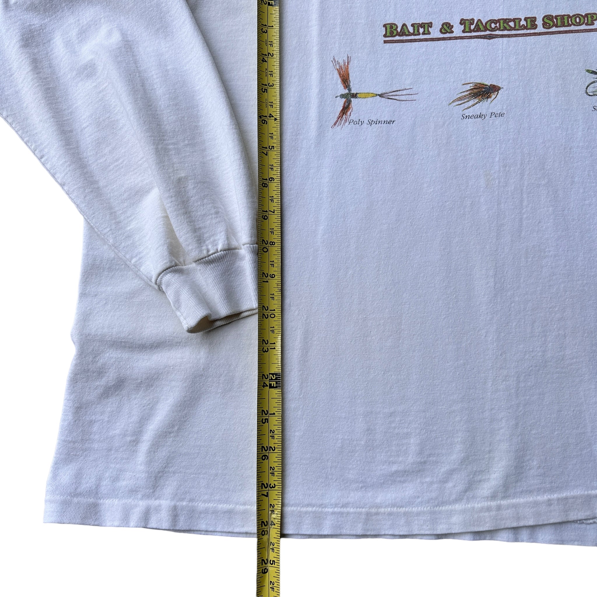 90s New river bait and tackle flys long sleeve XL