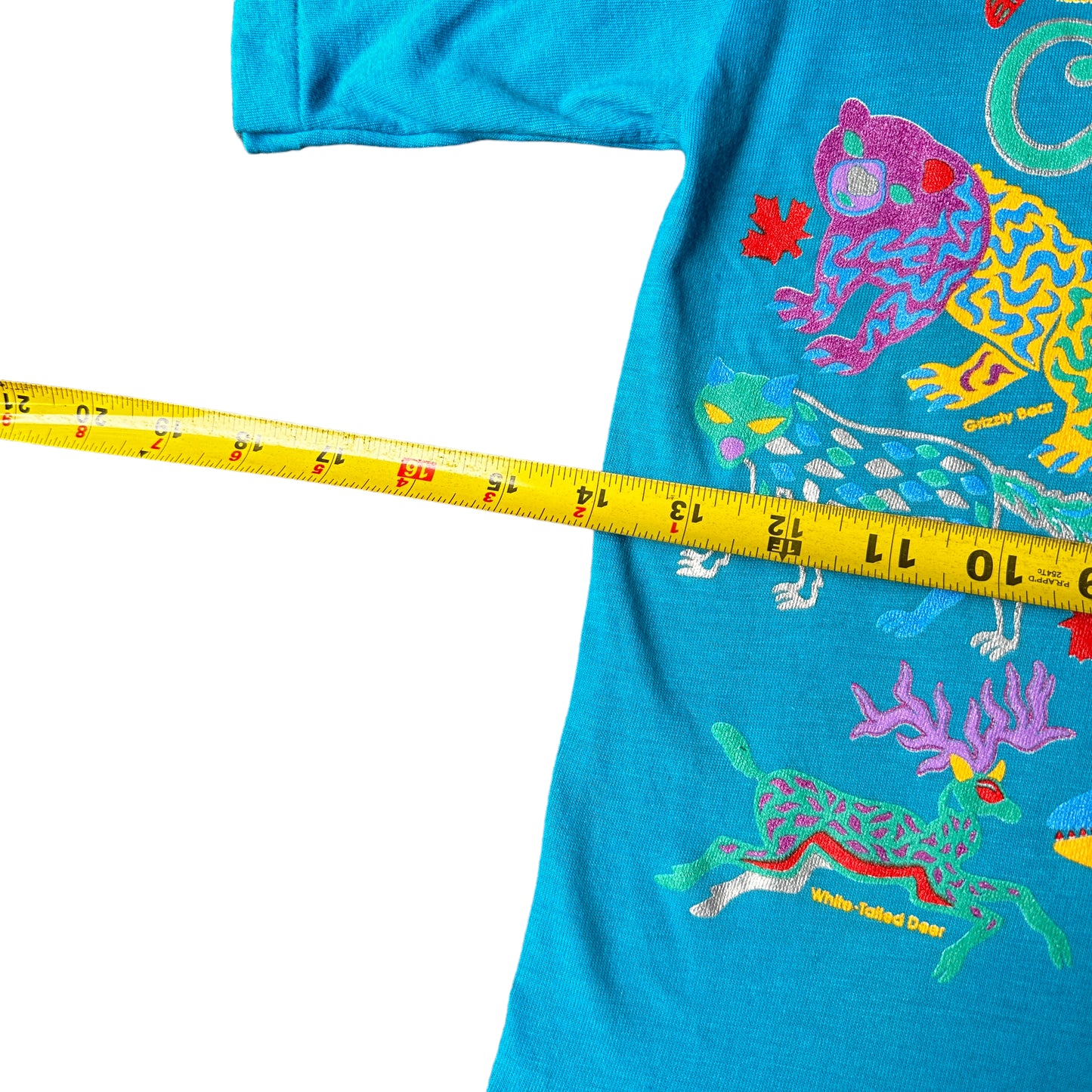 90s Canada animals kids tee XS