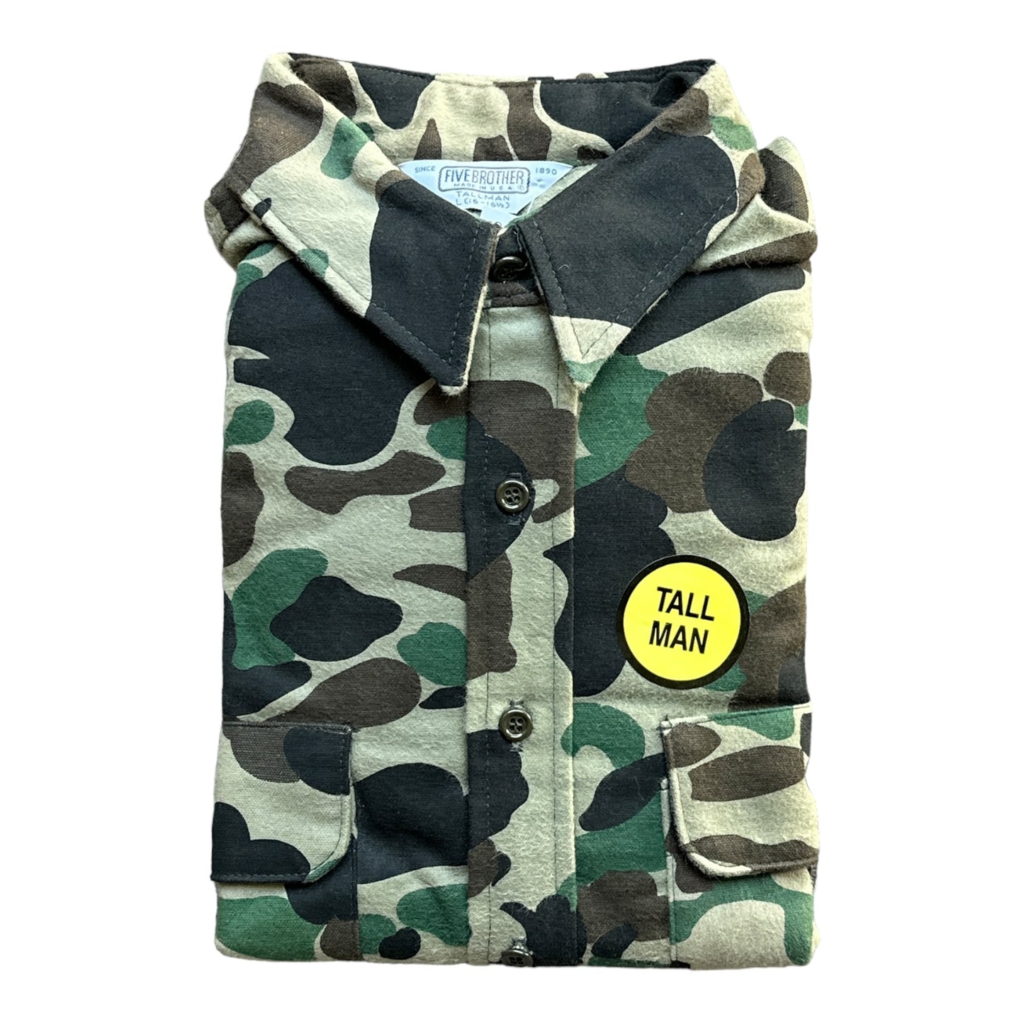 80s Camo chamois shirt large tall