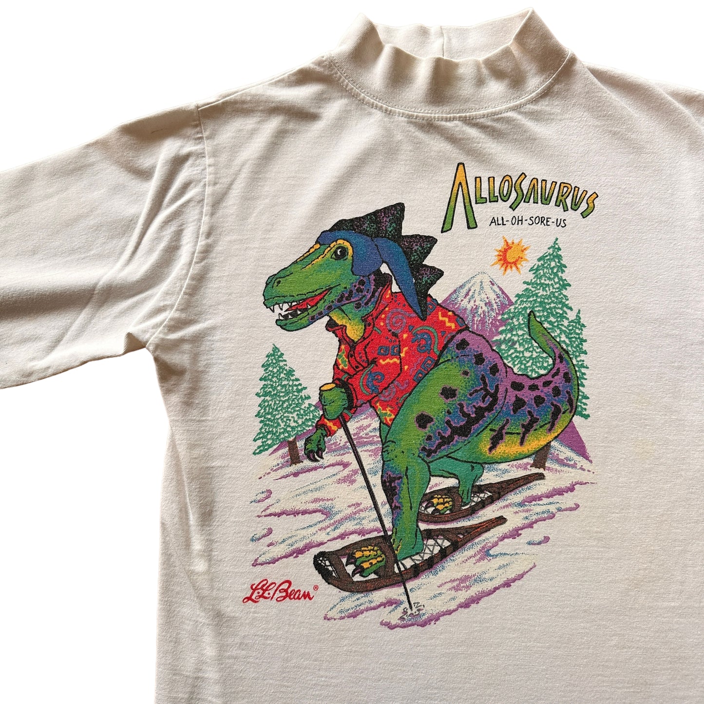 90s LL Bean allosaurus longsleeve kids small