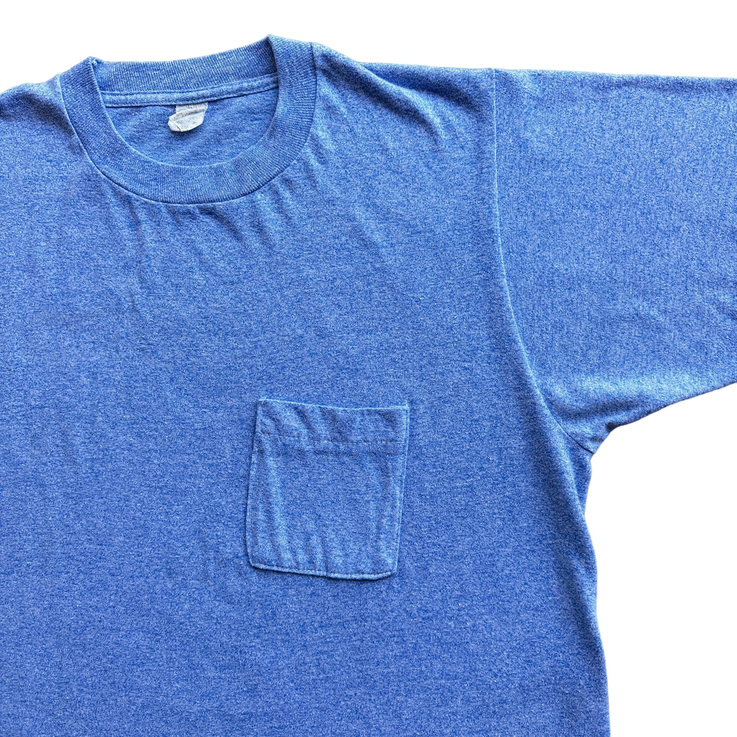 80s Heather blue pocket tee medium