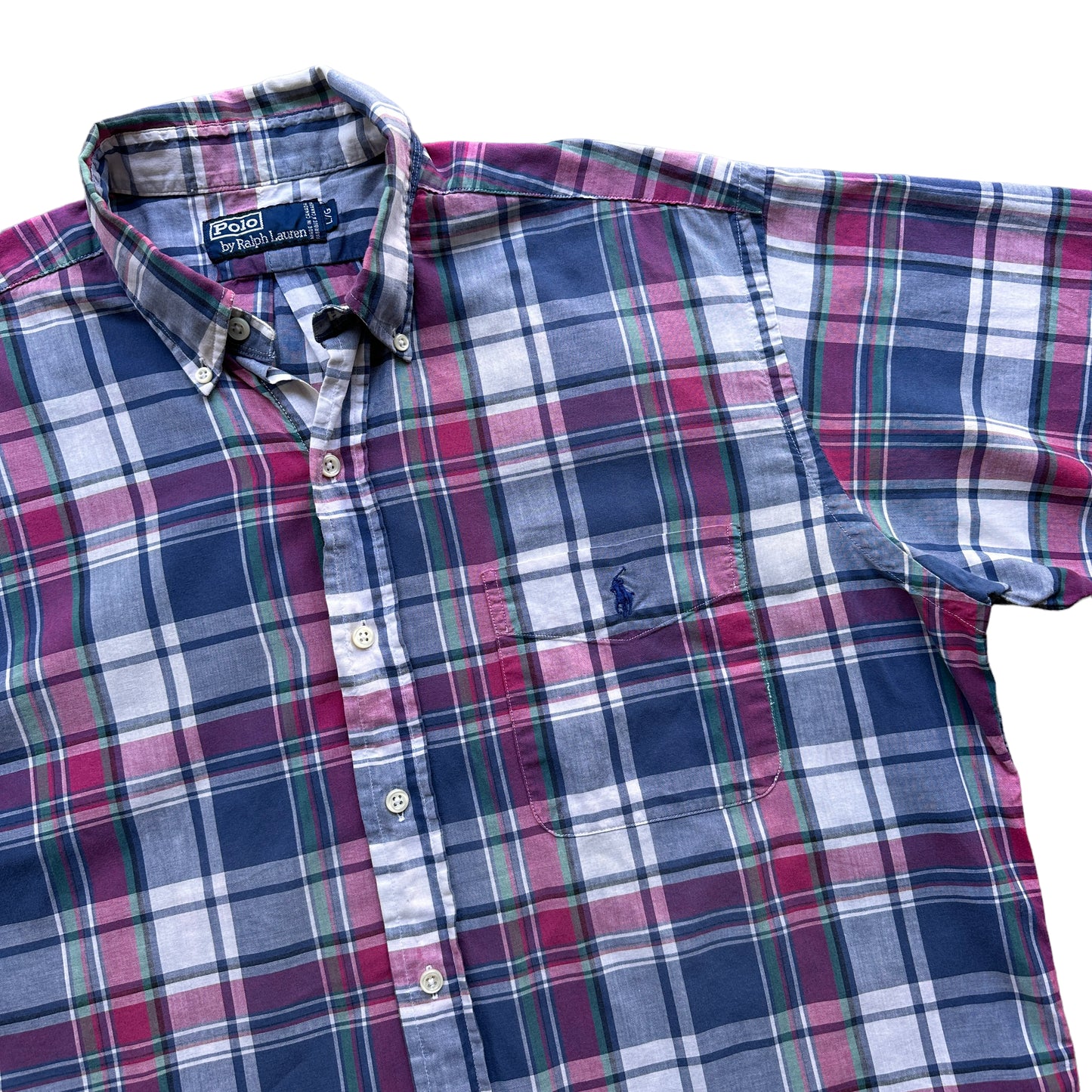 Polo Ralph lauren Made in canada🇨🇦 madras shirt large