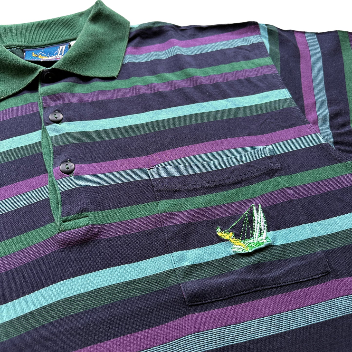 Made in italy🇮🇹 mercerized cotton sailboat polo large