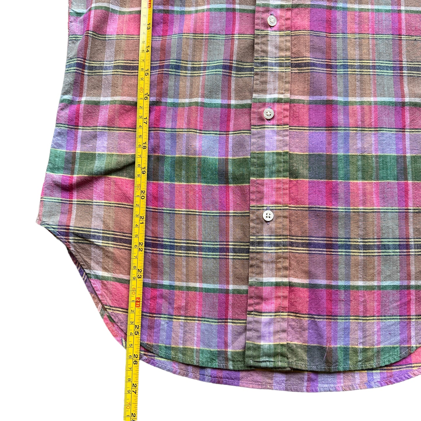 80s Polo madras button down women’s shirt Small