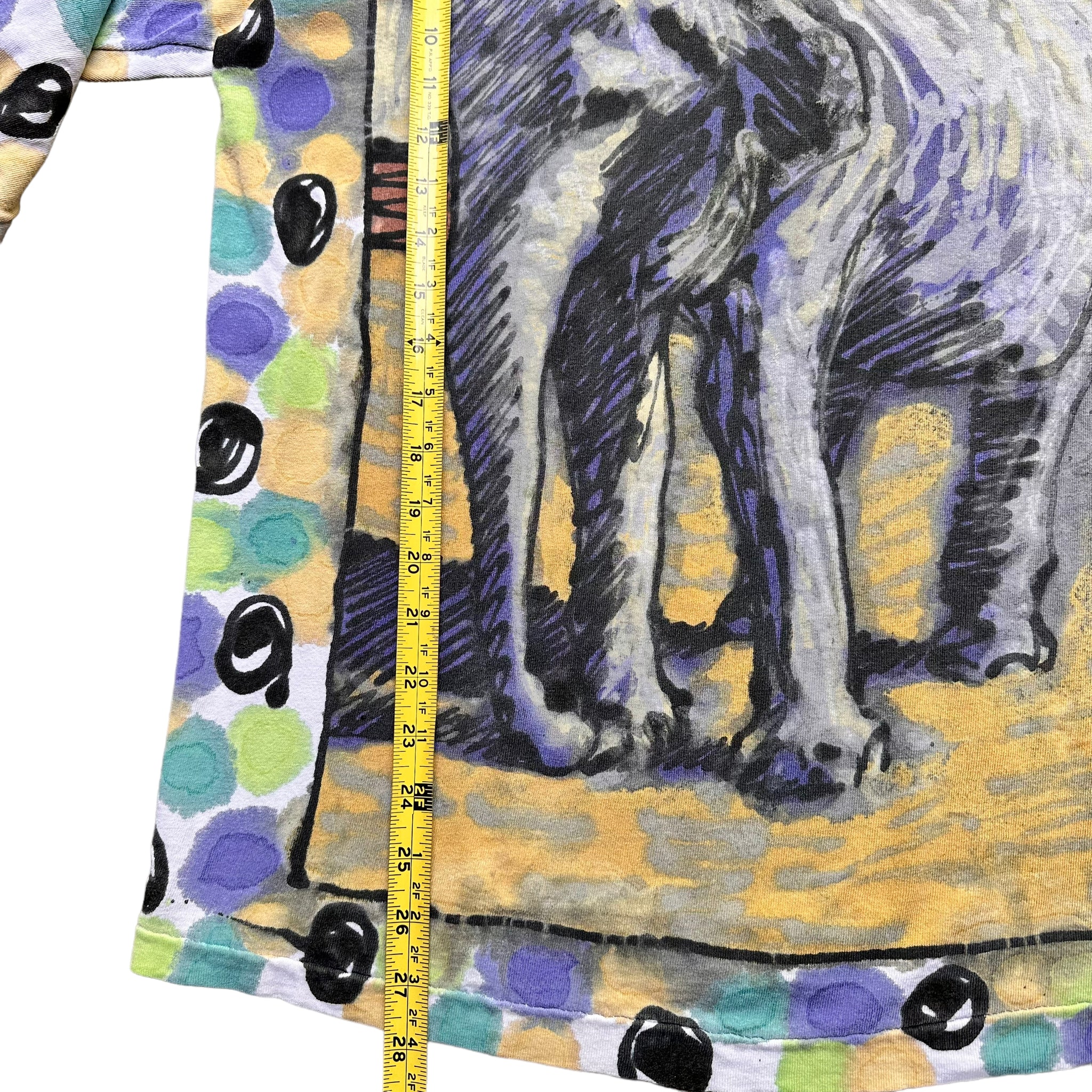 Emersin elephant hand painted shirt large