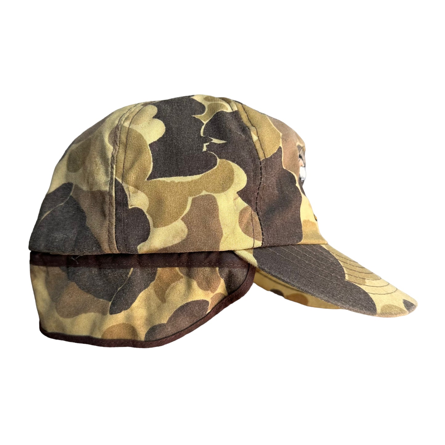 Cabelas duck camo ear flap hat M/L fit