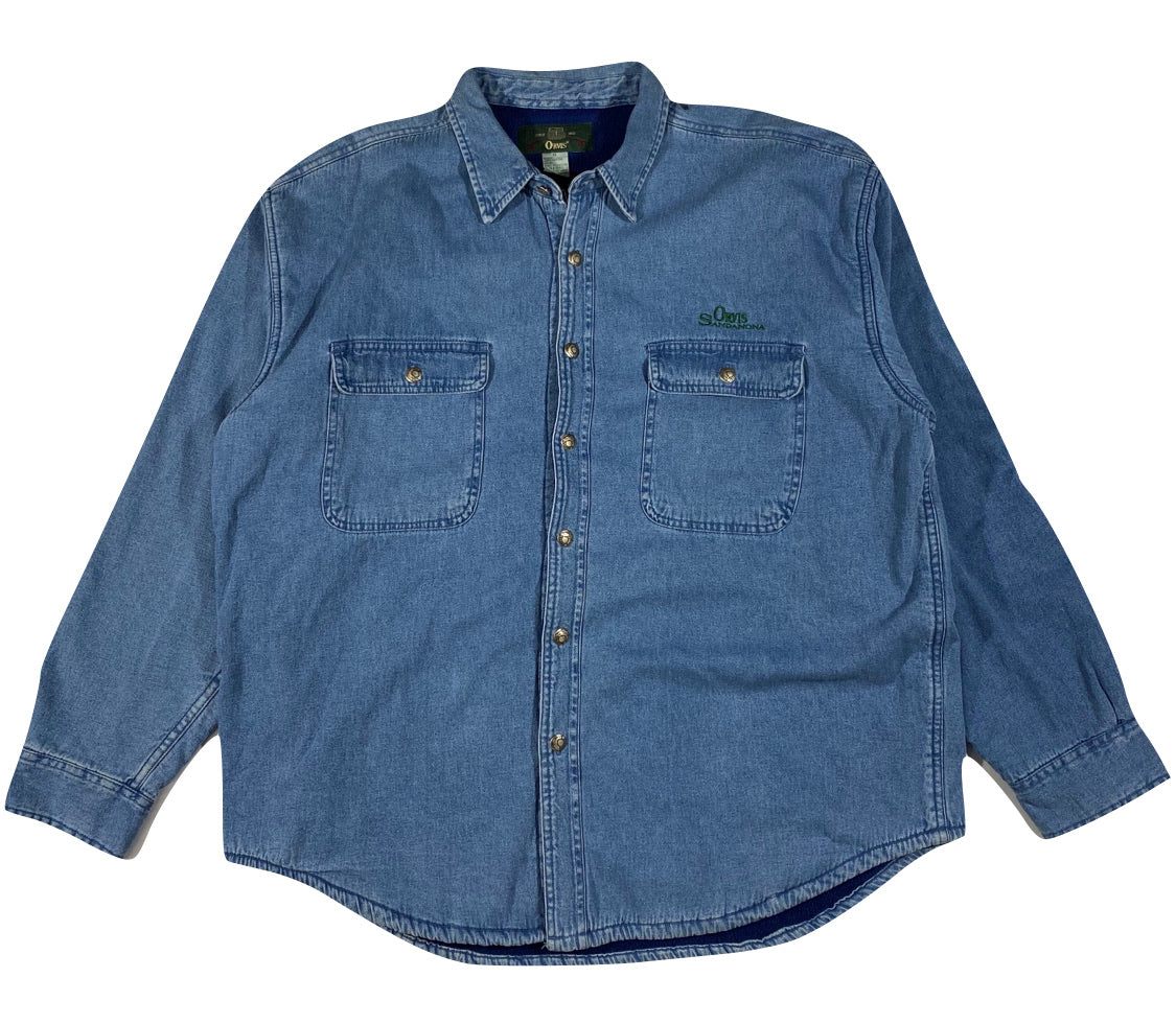 Orvis insulated denim shirt XL – Vintage Sponsor
