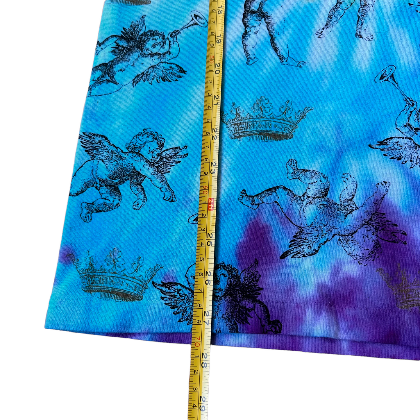 90s Tie dye cherub tee large wild wood