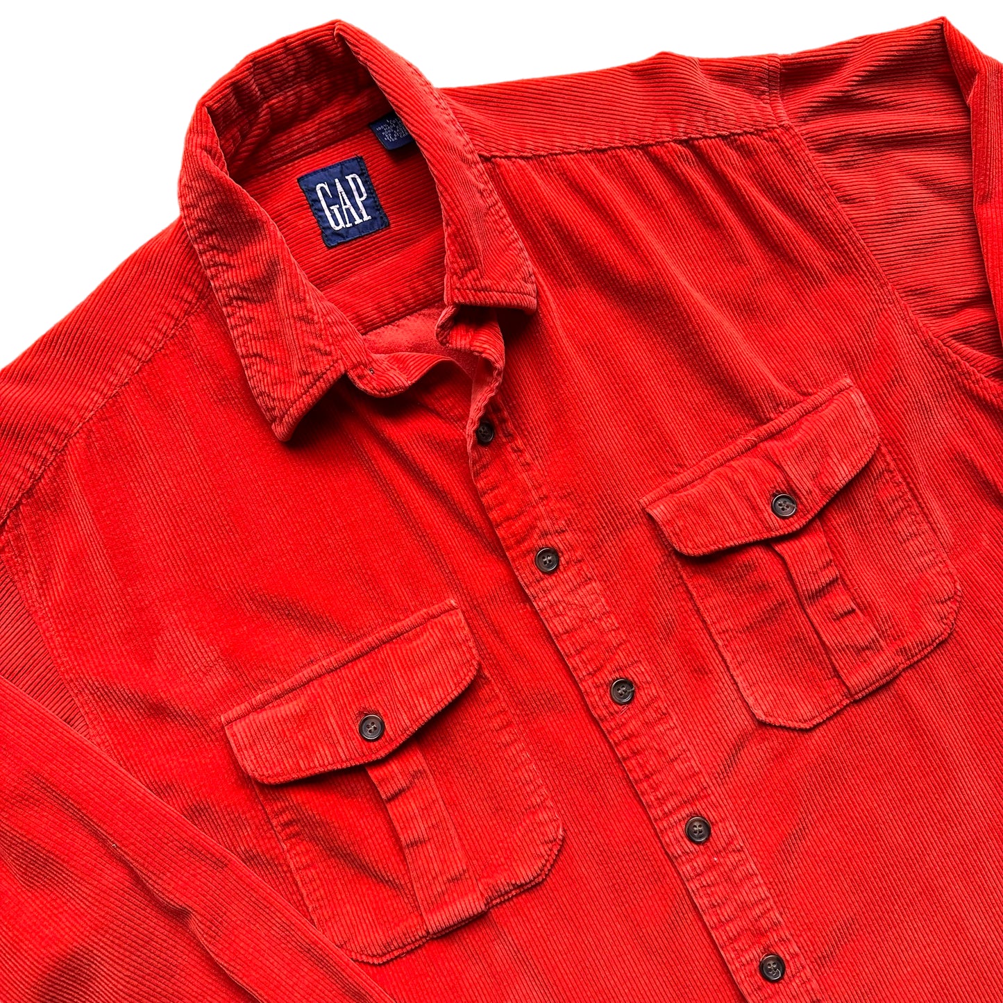 90s Gap orange corduroy shirt L/XL