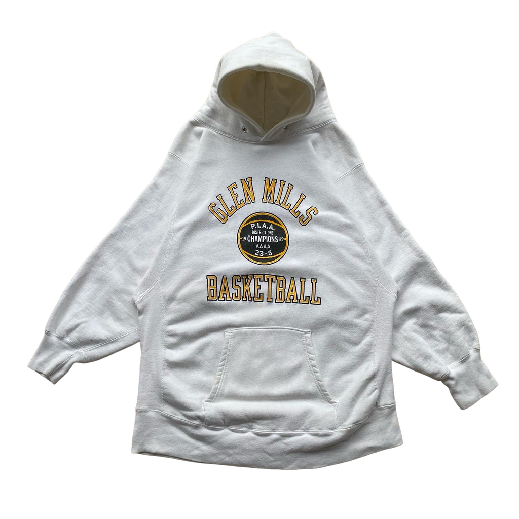 80s Glenn mills basketball hooded sweatshirt. large