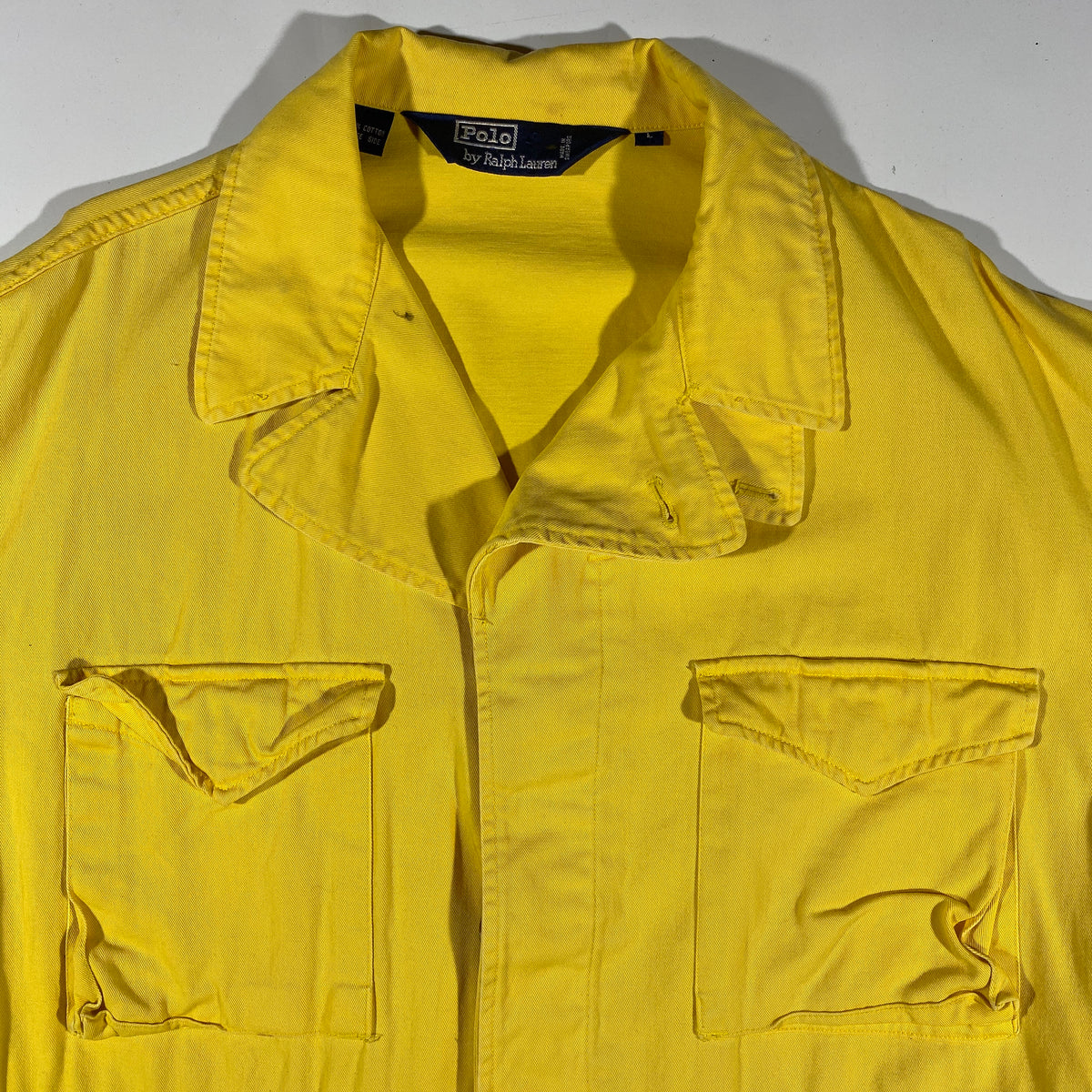 Polo ralph lauren cotton jacket.YELLOW. large – Vintage Sponsor