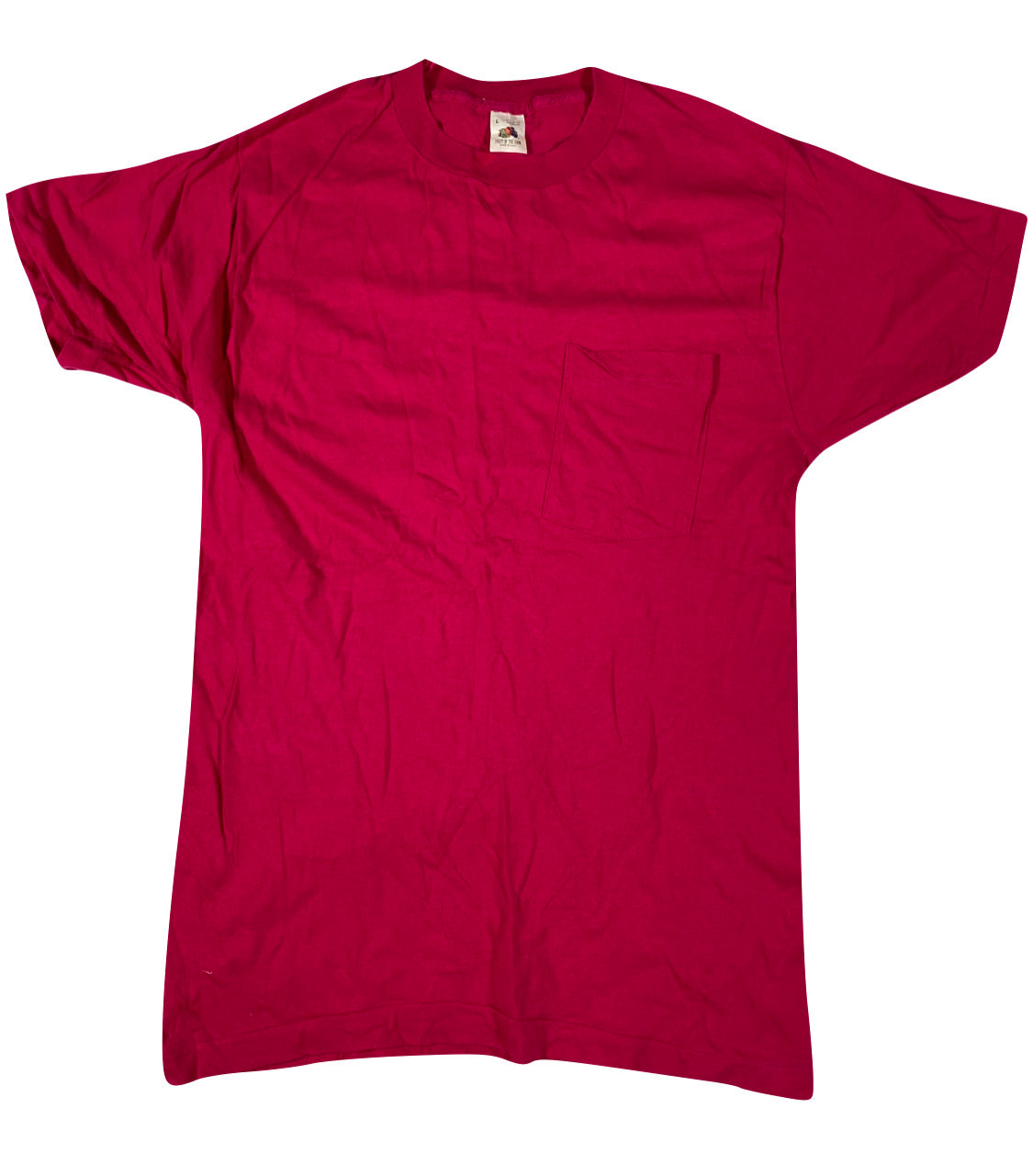 80s Fruit of the loom pocket tee large – Vintage Sponsor