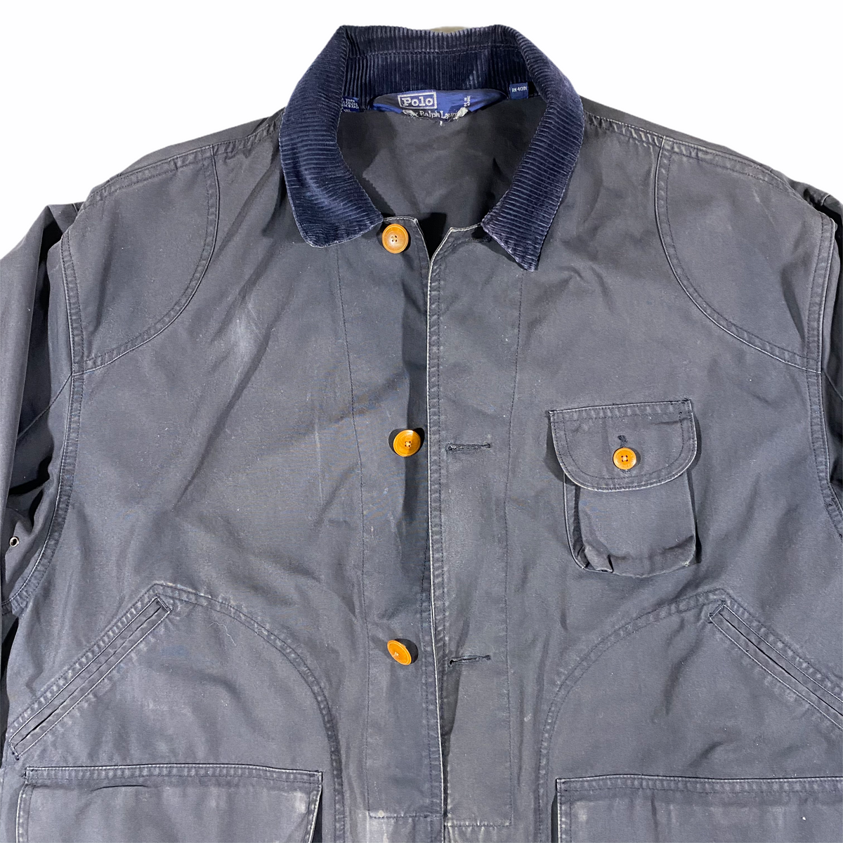 90s Polo ralph lauren tin cloth hunting jacket large – Vintage Sponsor