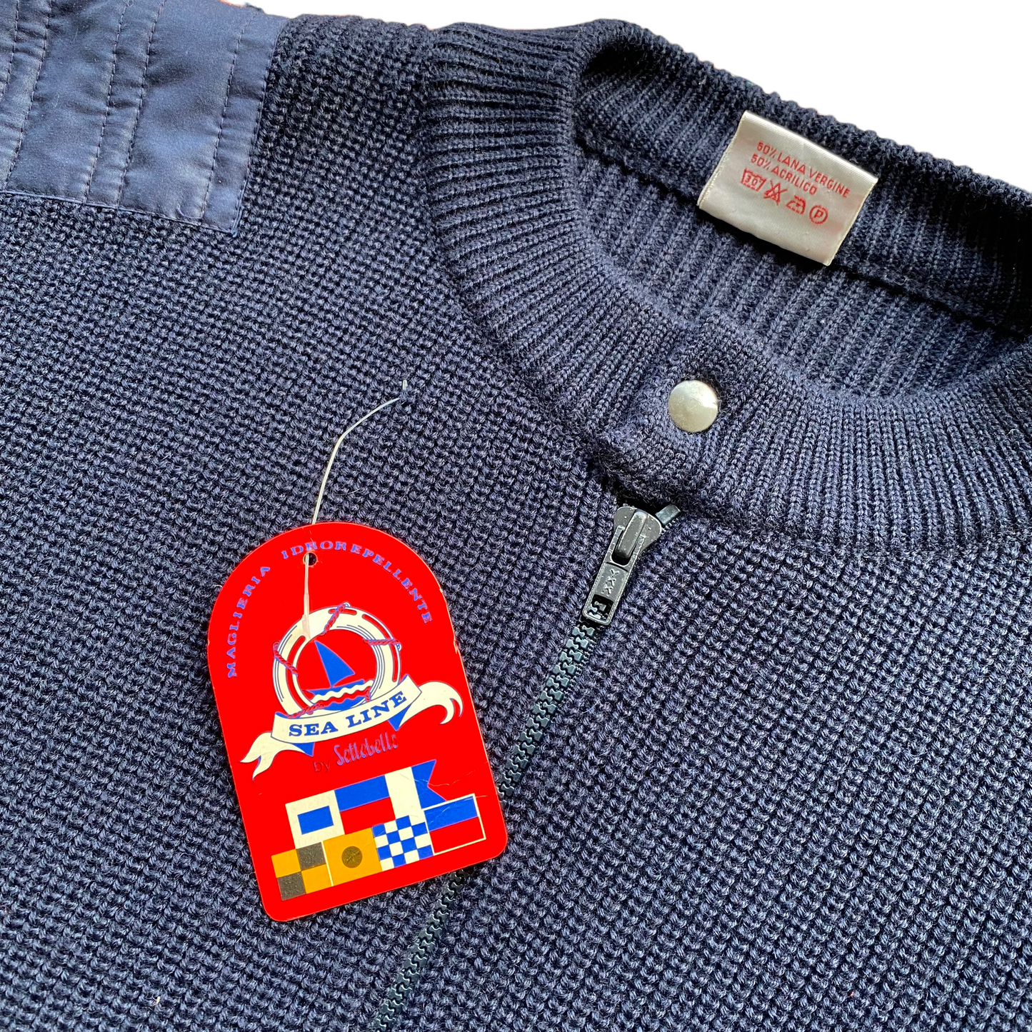 80s Wool blend yachting jacket, articulated shoulder gussets. Made in italy🇮🇹 Sz M/L