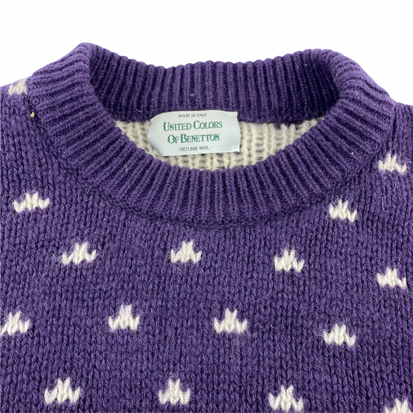 Benetton shetland wool sweater. Made in italy🇮🇹 L/XL