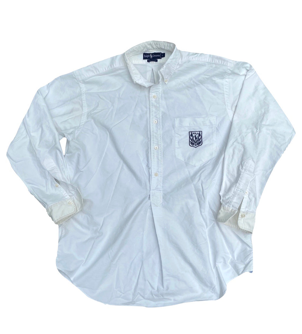 Polo half button shirt large