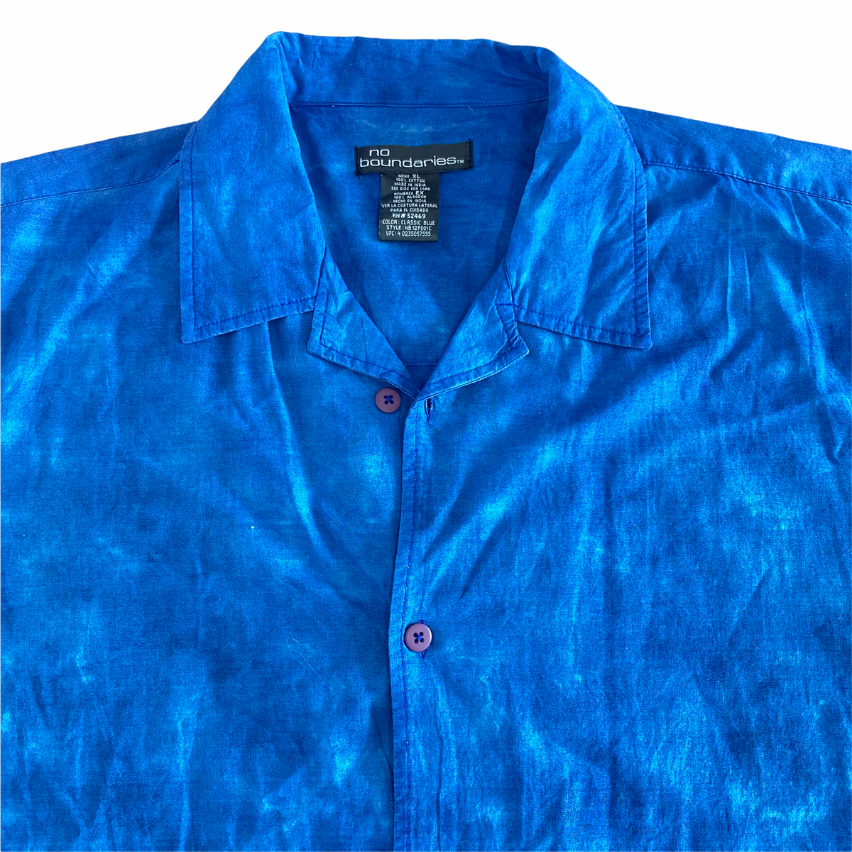 Vintage No Boundaries Flame Fire Button Up Shirt 90s Y2k Men's Size L