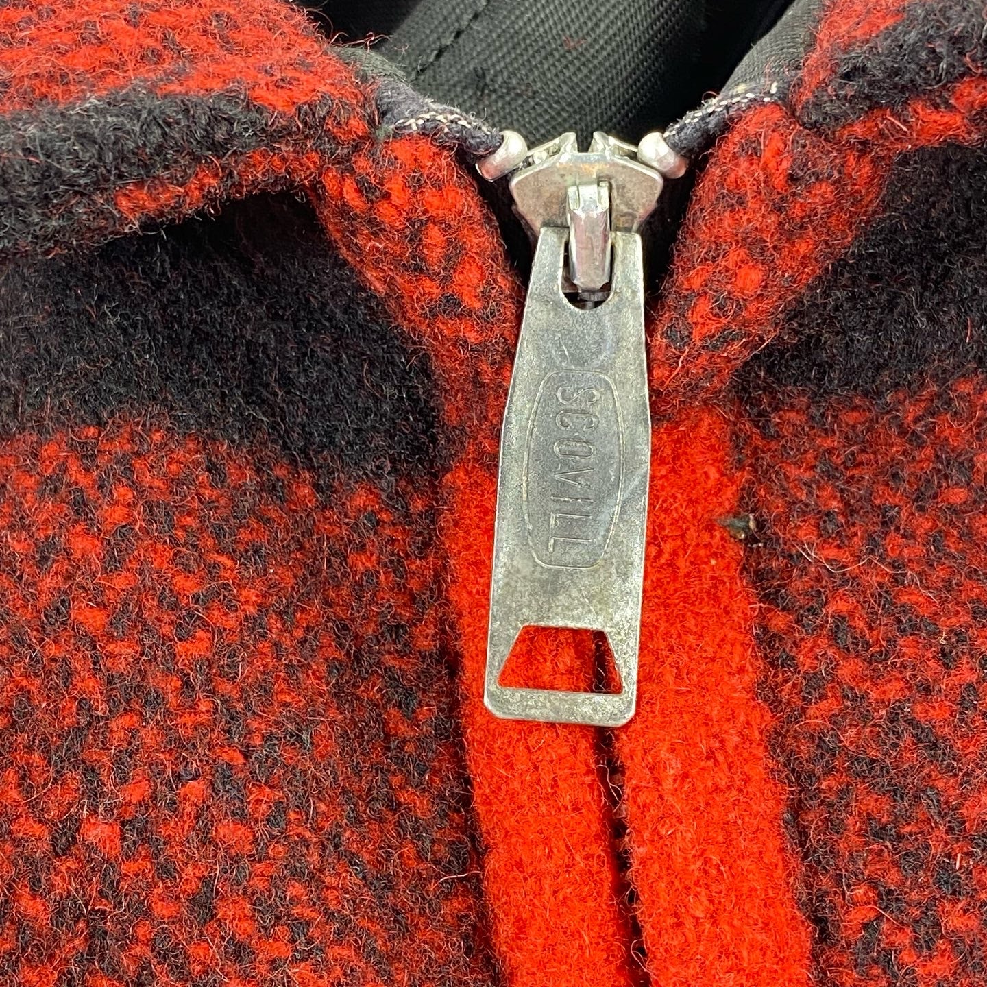 60s Buffalo plaid wool jacket. S/M