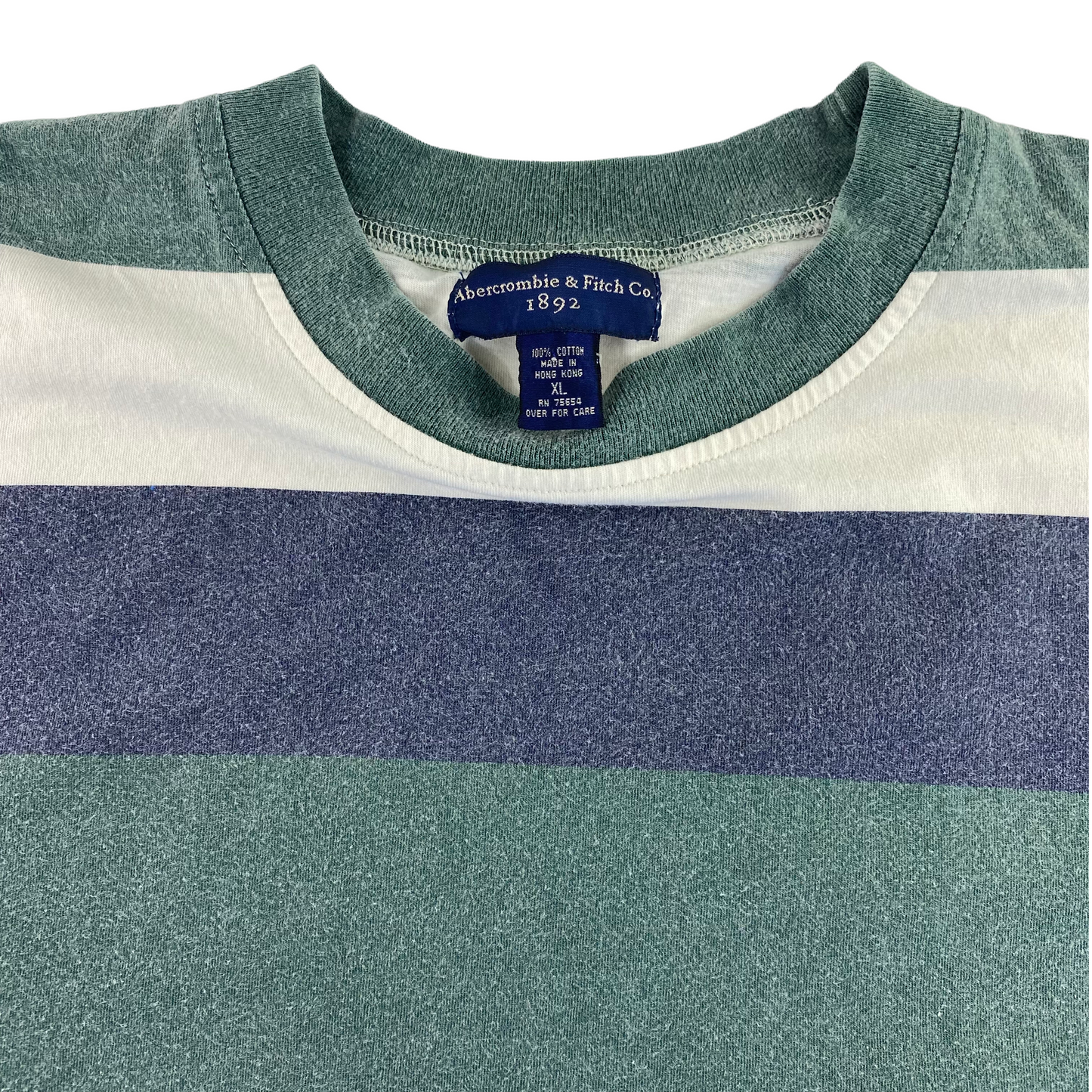 90s Abercrombie and fitch striped bass shirt XL fit