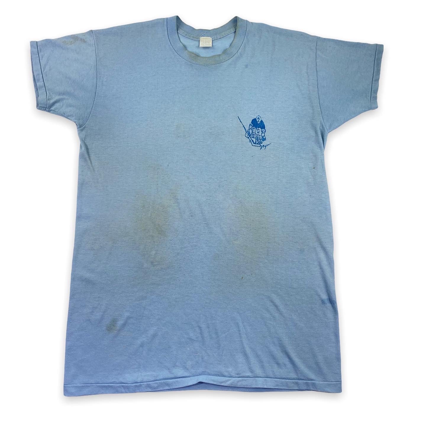 80s Hand drawn hockey tee. Sz medium