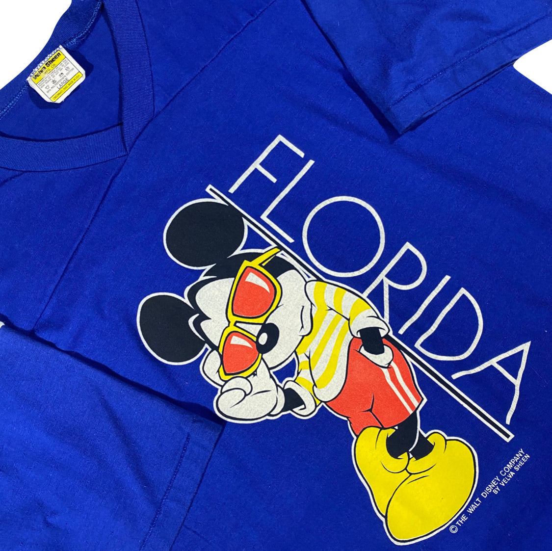 Mickey mouse velva sheen tee large – Vintage Sponsor