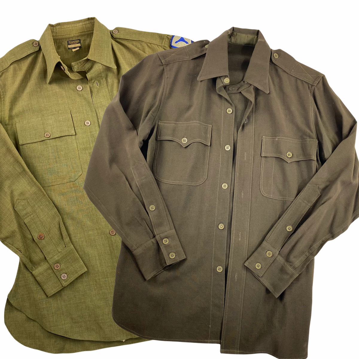 40s Chinstrap button up wool military shirts. M/L fit – Vintage