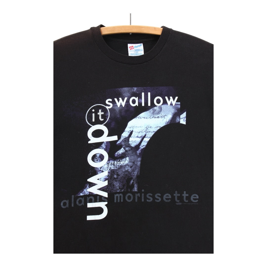 90s Alanis Morisette swallow it down tee large